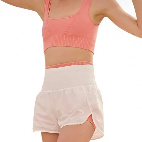 FP Movement Way Home Shorts Athletic Size Medium Optic White Runners Gym - Picture 13 of 13